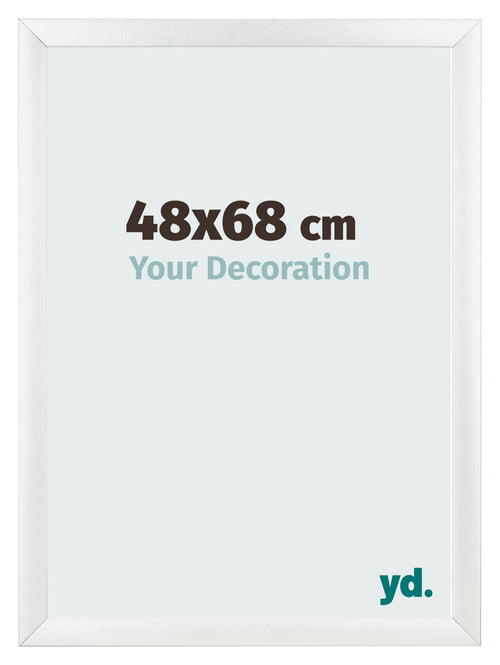 Cadre Photo 48x68cm Blanc Vintage MDF Pisa De Face Mesure | Yourdecoration.fr
