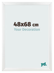 Cadre Photo 48x68cm Blanc Vintage MDF Pisa De Face Mesure | Yourdecoration.fr