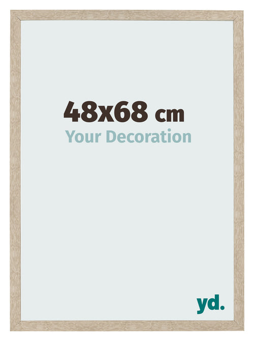 Cadre Photo 48x68cm Chêne Sonoma MDF Bologna De Face Mesure | Yourdecoration.fr