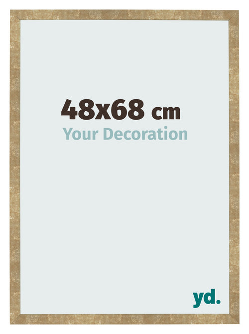 Cadre Photo 48x68cm Or Antique MDF Bologna De Face Mesure | Yourdecoration.fr