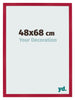 Cadre Photo 48x68cm Rouge MDF Bologna De Face Mesure | Yourdecoration.fr