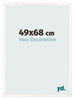 Cadre Photo 49x68 cm Blanc Brillant MDF Bologna De Face Mesure | Yourdecoration.fr