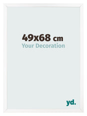 Cadre Photo 49x68 cm Blanc Mat MDF Bologna De Face Mesure | Yourdecoration.fr