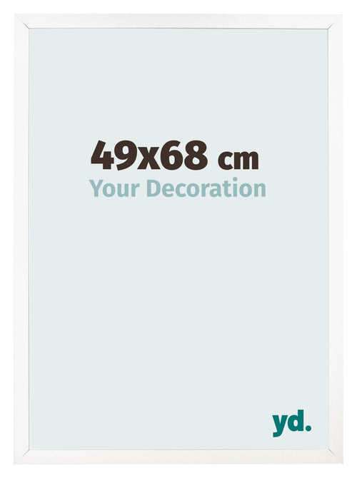 Cadre Photo 49x68 cm Blanc Mat MDF Bologna De Face Mesure | Yourdecoration.fr