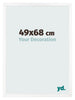 Cadre Photo 49x68 cm Blanc Mat MDF Bologna De Face Mesure | Yourdecoration.fr