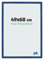 Cadre Photo 49x68 cm Bleu Fonce MDF Bologna De Face Mesure | Yourdecoration.fr