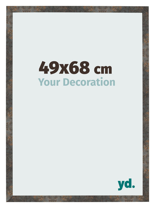 Cadre Photo 49x68 cm Metal Oxyde MDF Bologna De Face Mesure | Yourdecoration.fr