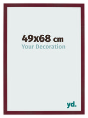 Cadre Photo 49x68 cm Vin Rouge Patine MDF Bologna De Face Mesure | Yourdecoration.fr