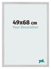 Cadre Photo 49x68cm Acier Inoxydable MDF Bologna De Face Mesure | Yourdecoration.fr