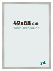 Cadre Photo 49x68cm Argent Mat MDF Bologna De Face Mesure | Yourdecoration.fr