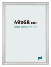 Cadre Photo 49x68cm Argent Mat MDF Lazio De Face Mesure | Yourdecoration.fr