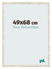 Cadre Photo 49x68cm Blanc Vintage MDF Bologna De Face Mesure | Yourdecoration.fr