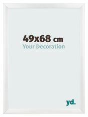 Cadre Photo 49x68cm Blanc Vintage MDF Pisa De Face Mesure | Yourdecoration.fr