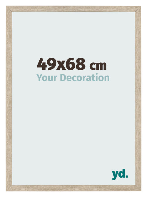 Cadre Photo 49x68cm Chêne Sonoma MDF Bologna De Face Mesure | Yourdecoration.fr