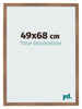 Cadre Photo 49x68cm Cuivre Décor MDF Bologna De Face Mesure | Yourdecoration.fr