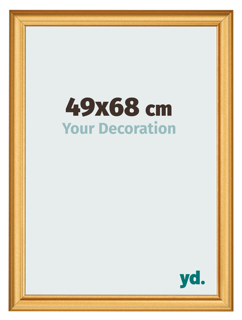 Cadre Photo 49x68cm Or Mat MDF Lazio De Face Mesure | Yourdecoration.fr