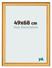 Cadre Photo 49x68cm Or Mat MDF Lazio De Face Mesure | Yourdecoration.fr