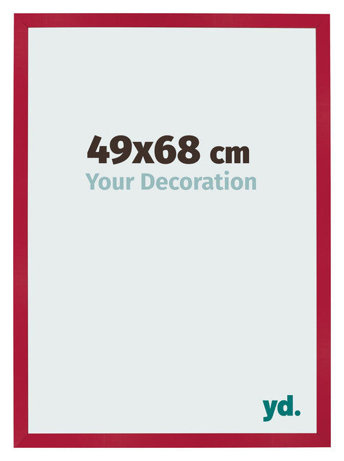 Cadre Photo 49x68cm Rouge MDF Bologna De Face Mesure | Yourdecoration.fr