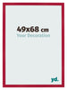 Cadre Photo 49x68cm Rouge MDF Bologna De Face Mesure | Yourdecoration.fr