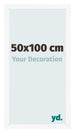 Cadre Photo 50x100 cm Blanc Mat MDF Bologna De Face Mesure | Yourdecoration.fr