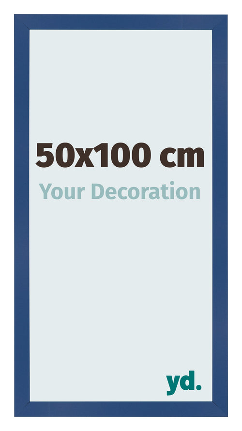 Cadre Photo 50x100 cm Bleu Fonce MDF Bologna De Face Mesure | Yourdecoration.fr