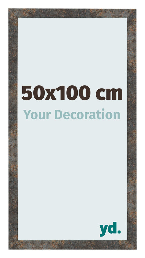 Cadre Photo 50x100 cm Metal Oxyde MDF Bologna De Face Mesure | Yourdecoration.fr