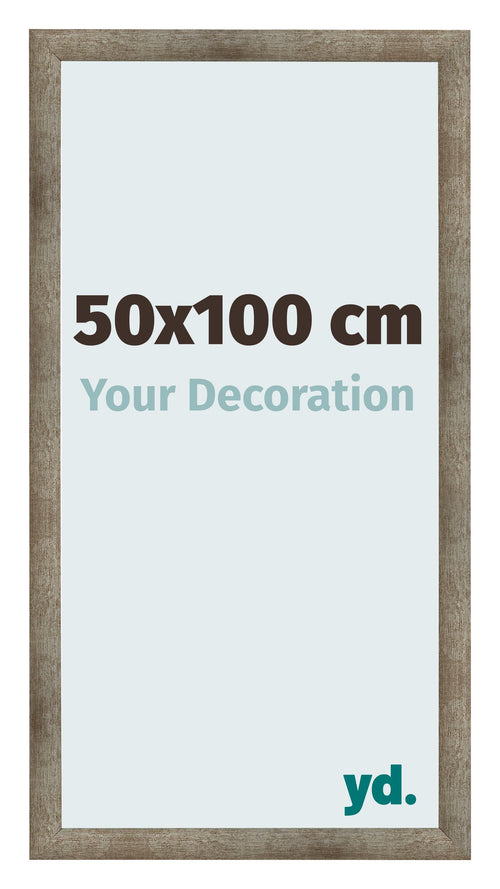 Cadre Photo 50x100 cm Metal Vintage MDF Bologna De Face Mesure | Yourdecoration.fr