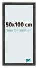 Cadre Photo 50x100 cm Noir Mat MDF Bologna De Face Mesure | Yourdecoration.fr