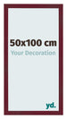 Cadre Photo 50x100 cm Vin Rouge Patine MDF Bologna De Face Mesure | Yourdecoration.fr