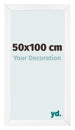 Cadre Photo 50x100cm Blanc Vintage MDF Pisa De Face Mesure | Yourdecoration.fr