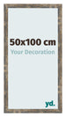 Cadre Photo 50x100cm Bleu Or Mélangé MDF Bologna De Face Mesure | Yourdecoration.fr
