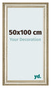 Cadre Photo 50x100cm Brillance Metallique MDF Lazio De Face Mesure | Yourdecoration.fr