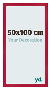 Cadre Photo 50x100cm Rouge MDF Bologna De Face Mesure | Yourdecoration.fr