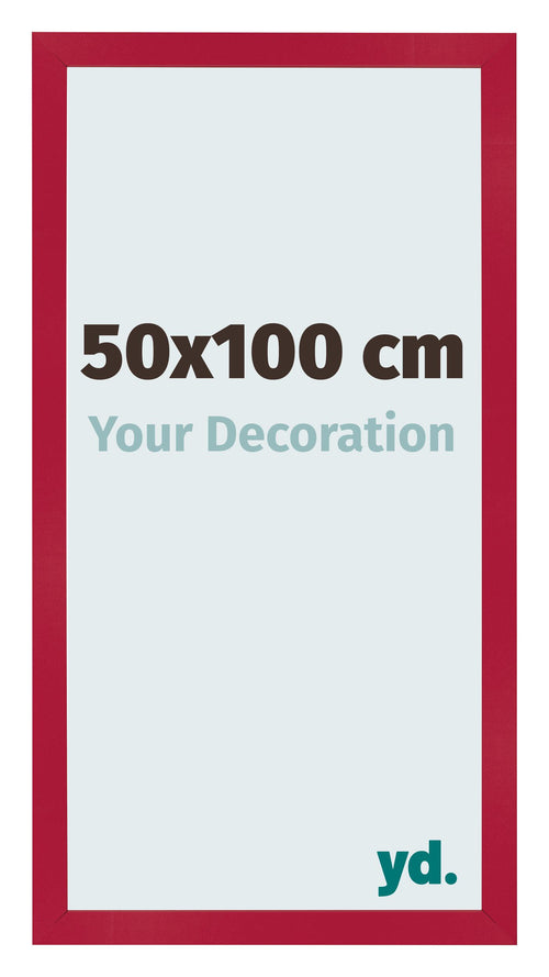 Cadre Photo 50x100cm Rouge MDF Bologna De Face Mesure | Yourdecoration.fr