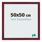 Cadre Photo 50x50 cm Vin Rouge Patine MDF Bologna De Face Mesure | Yourdecoration.fr