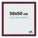 Cadre Photo 50x50 cm Vin Rouge Patine MDF Bologna De Face Mesure | Yourdecoration.fr