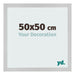 Cadre Photo 50x50cm Acier Inoxydable MDF Bologna De Face Mesure | Yourdecoration.fr
