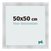 Cadre Photo 50x50cm Aluminium Brosse MDF Pisa De Face Mesure | Yourdecoration.fr