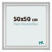 Cadre Photo 50x50cm Argent Mat MDF Lazio De Face Mesure | Yourdecoration.fr