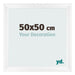 Cadre Photo 50x50cm Blanc Vintage MDF Pisa De Face Mesure | Yourdecoration.fr
