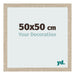 Cadre Photo 50x50cm Chêne Sonoma MDF Bologna De Face Mesure | Yourdecoration.fr