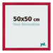 Cadre Photo 50x50cm Rouge MDF Bologna De Face Mesure | Yourdecoration.fr