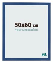 Cadre Photo 50x60 cm Bleu Fonce MDF Bologna De Face Mesure | Yourdecoration.fr