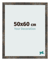 Cadre Photo 50x60 cm Metal Oxyde MDF Bologna De Face Mesure | Yourdecoration.fr