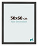 Cadre Photo 50x60 cm Noir Mat MDF Bologna De Face Mesure | Yourdecoration.fr