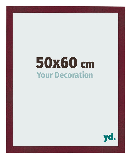 Cadre Photo 50x60 cm Vin Rouge Patine MDF Bologna De Face Mesure | Yourdecoration.fr