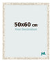 Cadre Photo 50x60cm Blanc Vintage MDF Bologna De Face Mesure | Yourdecoration.fr