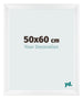 Cadre Photo 50x60cm Blanc Vintage MDF Pisa De Face Mesure | Yourdecoration.fr