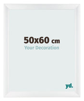 Cadre Photo 50x60cm Blanc Vintage MDF Pisa De Face Mesure | Yourdecoration.fr