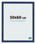 Cadre Photo 50x60cm Bleu Foncé Patiné MDF Bologna De Face Mesure | Yourdecoration.fr